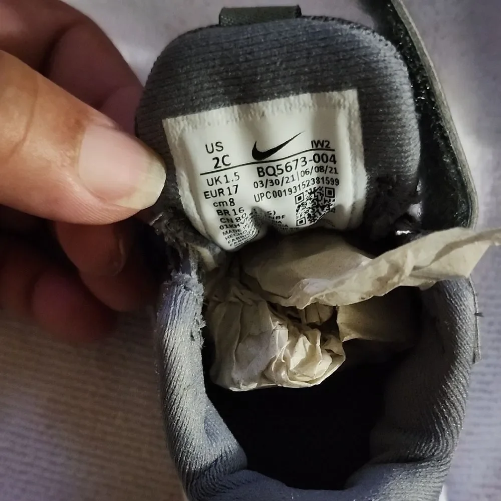 Nike Kids Gray and White Sneakers